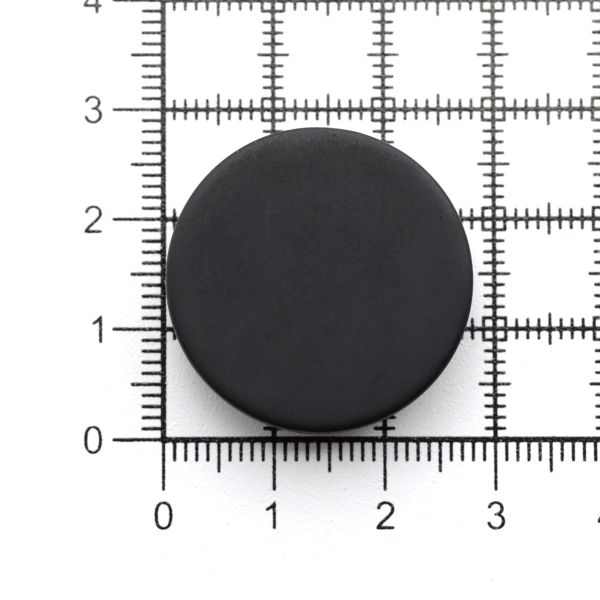 Пуговицы на ножке 44L (28мм), пластик (Black (черный матовый)), 36 шт, CN K-33