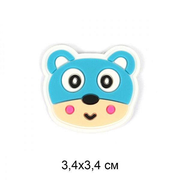 Аппликации пришивные 2357 Мишка 3,4х3,4см, 20 шт