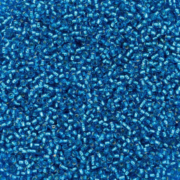 Бисер Preciosa прозрачный с серебр. центром 10/0 (2.3 мм), круг.отв., 50г, (67030)