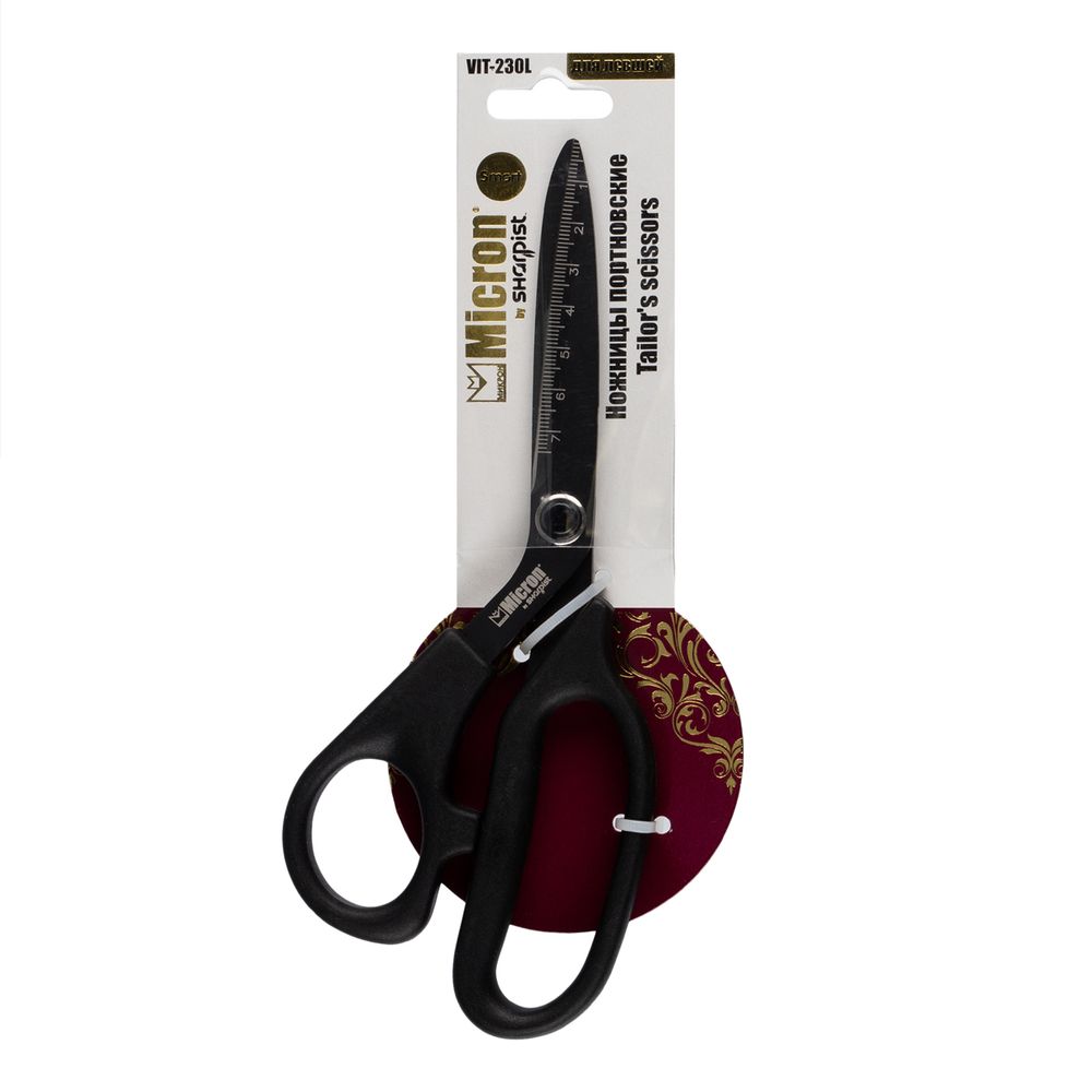 Ножницы закройные (портновские) 21.2 см, для левшей, тефлоновые, Micron by Sharpist Smart VIT-230L