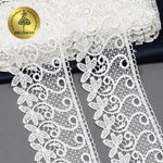 Кружево гипюр (плетёное) 70 мм, диз. 110, цв.02 молочный, уп. 9 м, Kruzhevo
