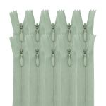 Молния потайная (скрытая) Т3 (3 мм) 1 зам., н/раз., 50 см, св.зеленый нейлон, 31311 / 50, 10 шт