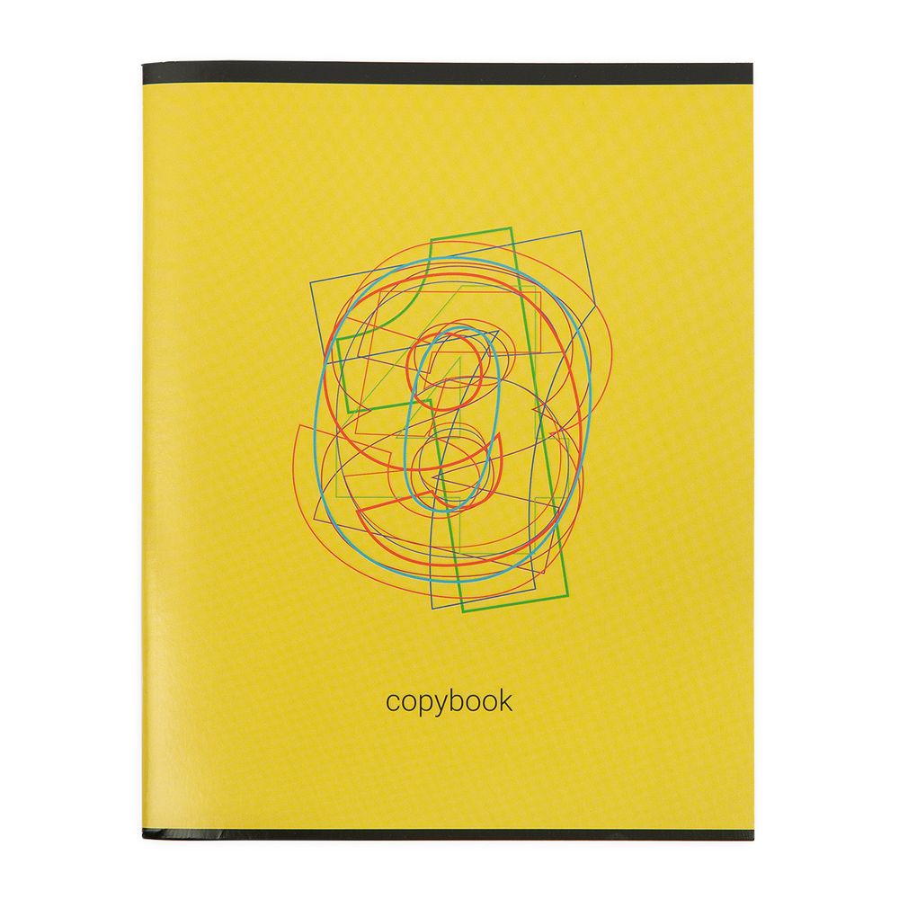 Тетрадь Шрифты A5 96 л. на скобе 60 г/м², 6 шт, клетка, SVT 961221 03 желтый, Светоч