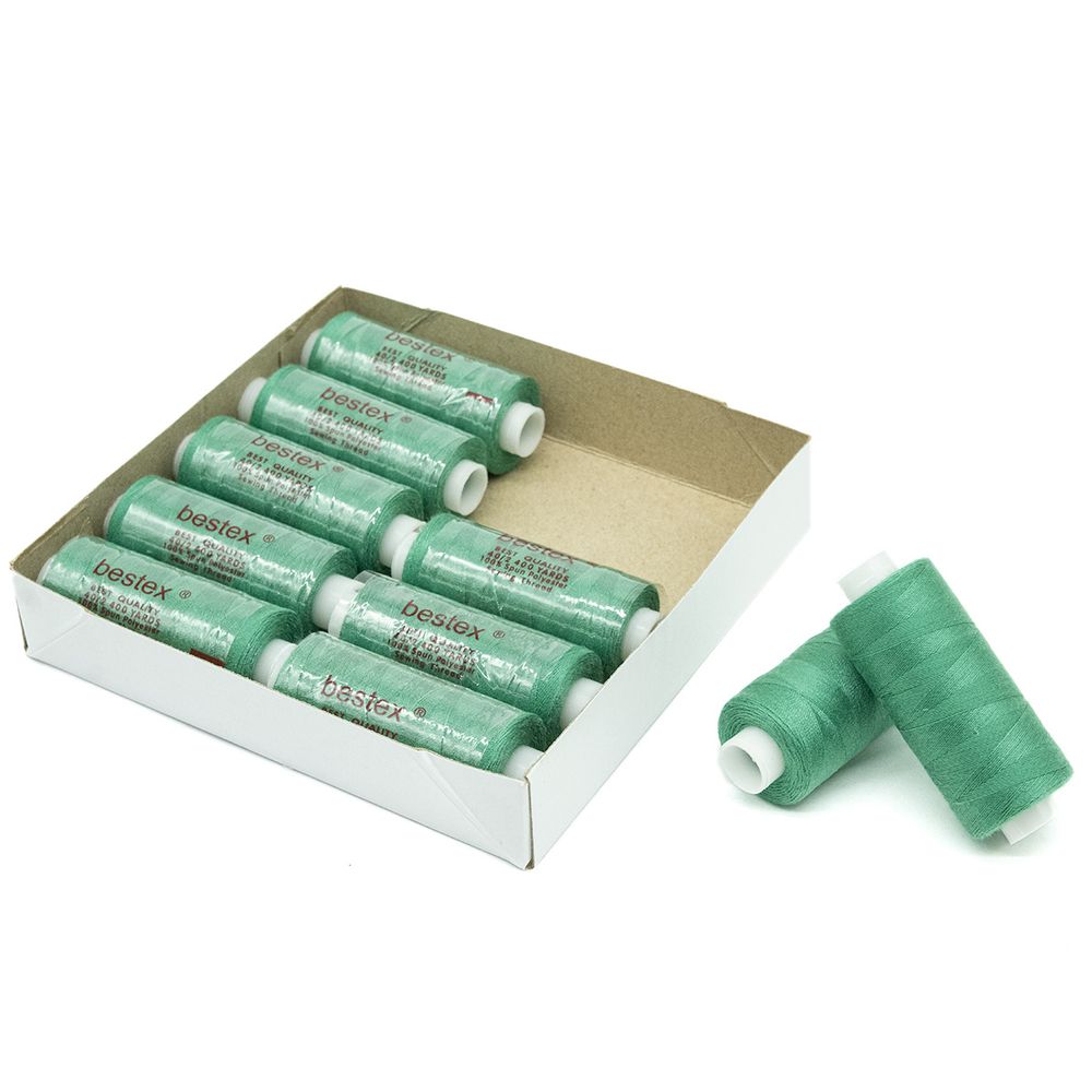 Нитки швейные бытовые Bestex 40/2, 365 м (400 ярд) / 10 кат., 133 светлый малахит