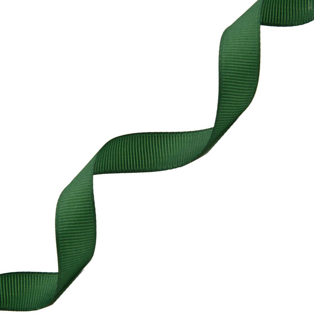 Лента репсовая (в рубчик) 12.0 мм, 126 т.зеленый, уп.18,28 м