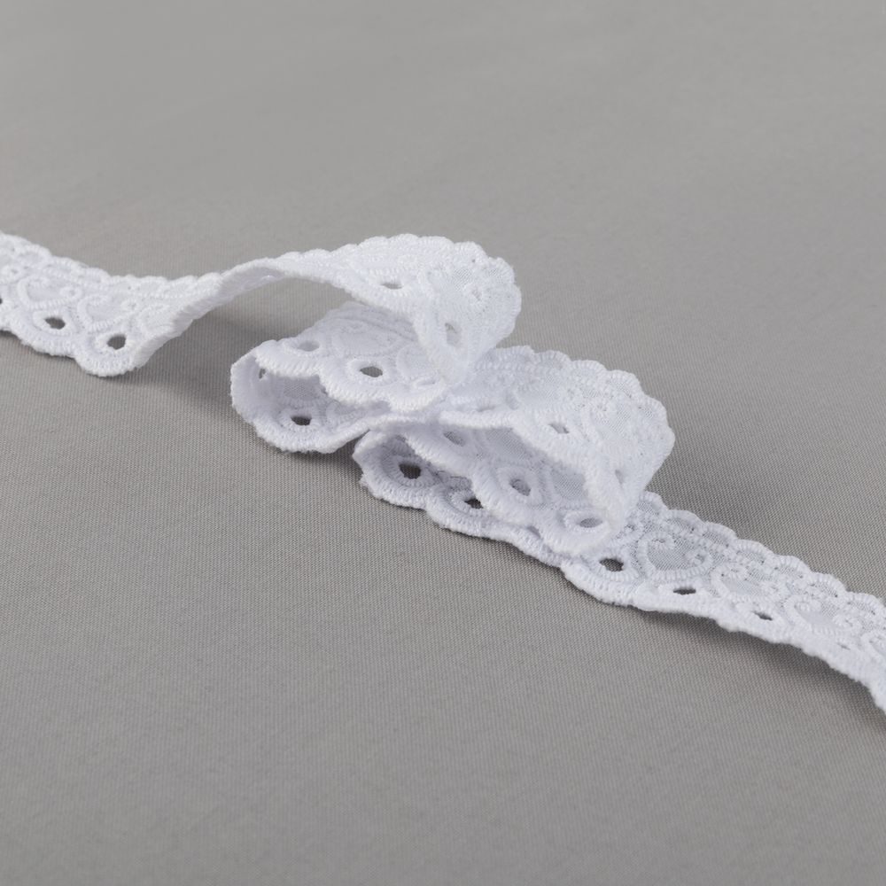 Кружево шитьё 26 мм / 9±0.2 метров, Турция, белый, Gamma GYEM-2600