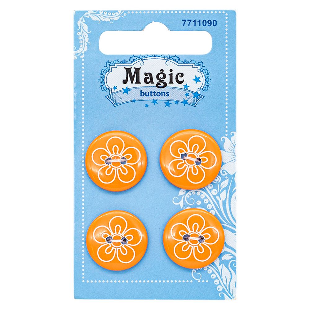 Пуговицы детские Цветок (BBL7C79-28L) 4шт, Magic Buttons
