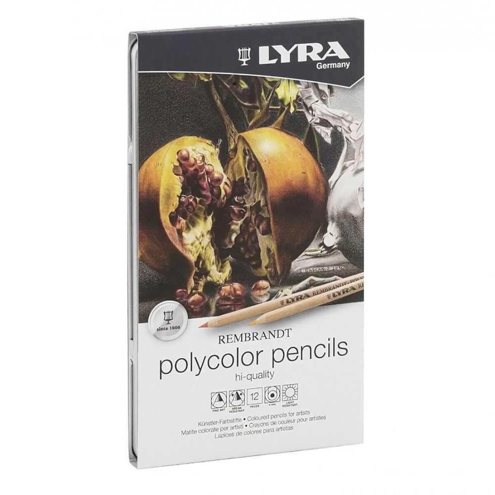 Набор цветных карандашей Rembrandt Polycolor заточенные 12 цв, Lyra L2001120