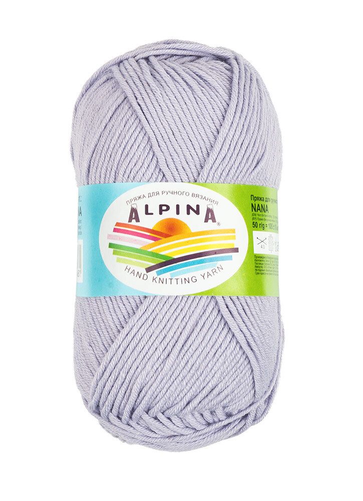 Пряжа Alpina Nana / уп.10 мот. по 50г, 105м, 04 сиренево-голубой
