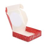 Коробка с окном для печенья 11.5х11.5х3 см, №1 Новогодние чудеса, S-Chief CBC-005