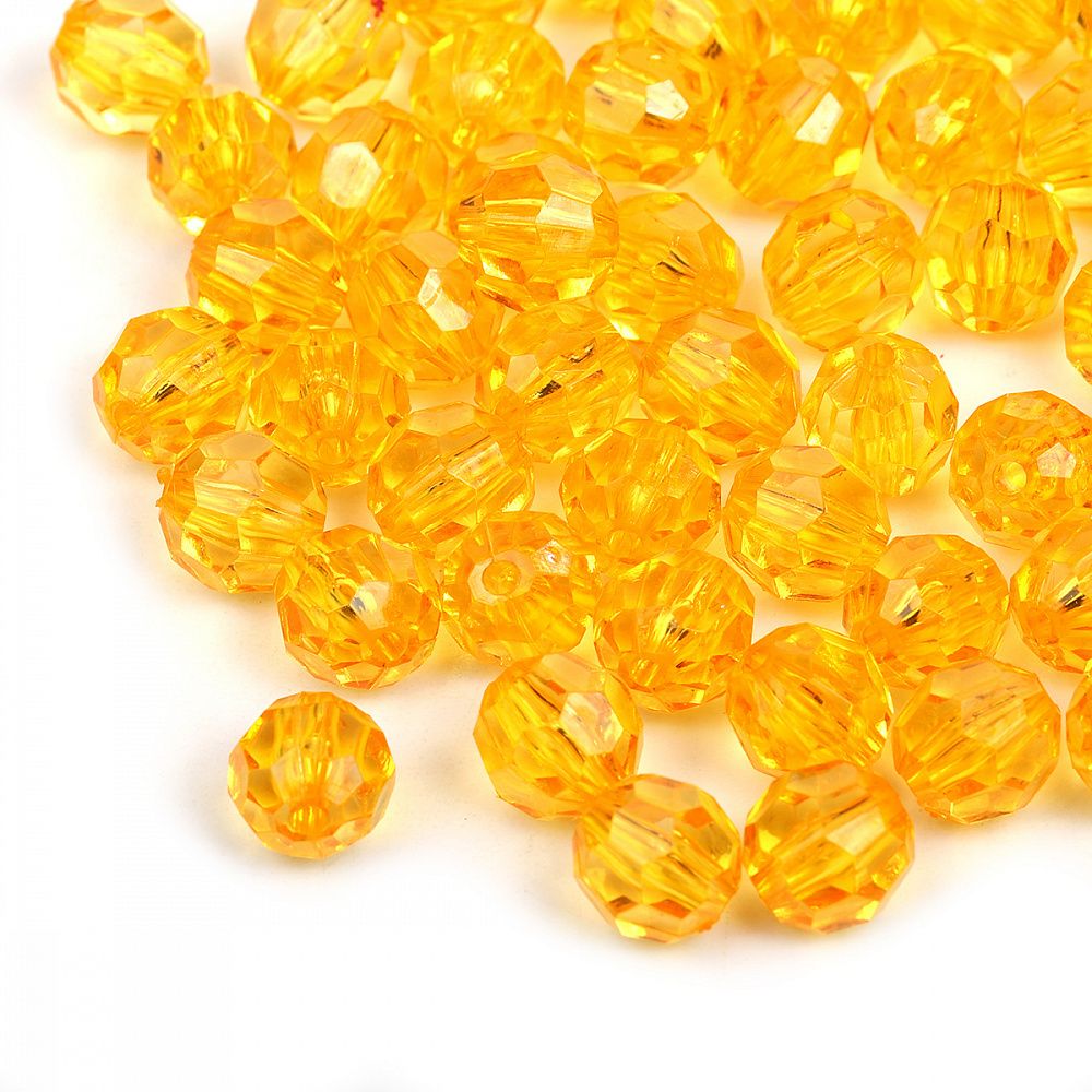 Бусины акрил ⌀10 мм, MG.3241-21 цв.21 желтый уп.50 г, Magic4Hobby