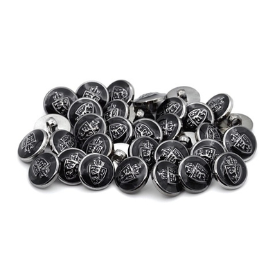 Пуговицы на ножке 28L (18мм), пластик (n.black (черный/черный никель)), 36 шт, PS39