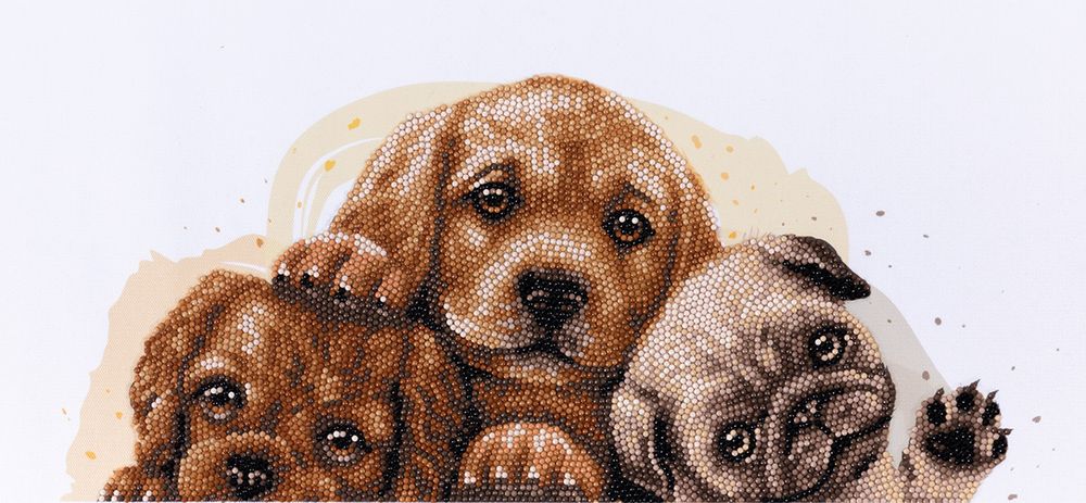 Алмазная (кристальная) мозаика Фрея, Пушистики, 50х25 см