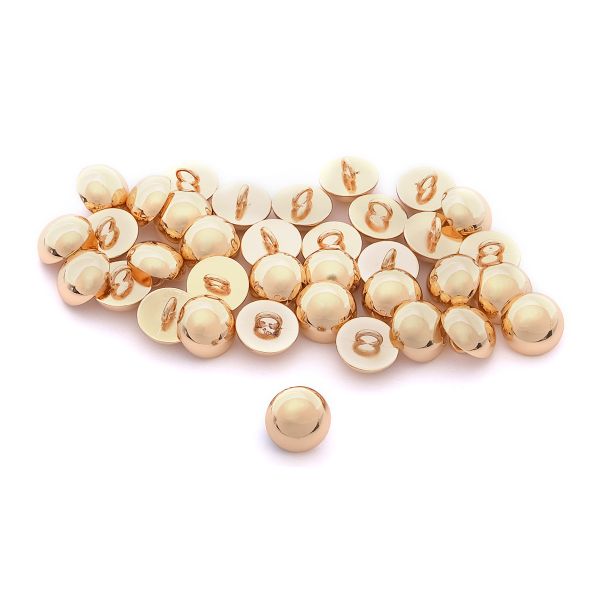Пуговицы на ножке Полусфера 18L (11мм), металл (G (золото)), MEs-2014, 36 шт