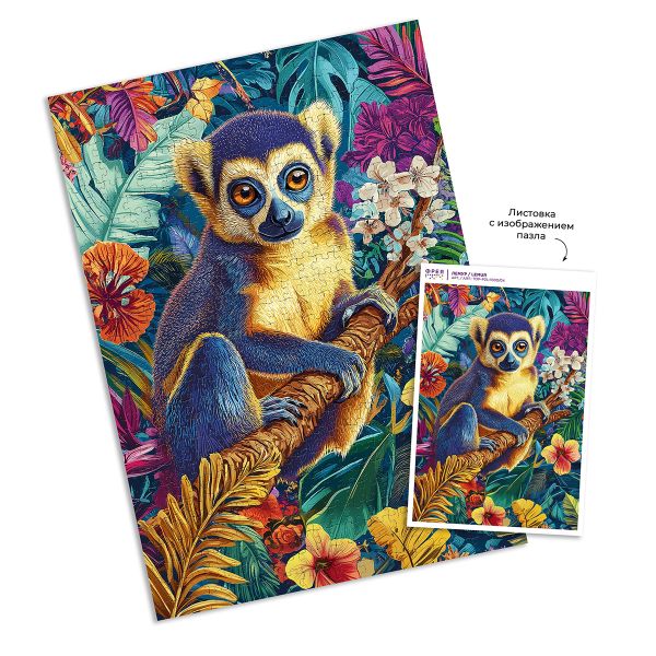 Пазл. Премиальная коллекция 1000 элементов, TOP-PZL-1000/04 Лемур, Фрея