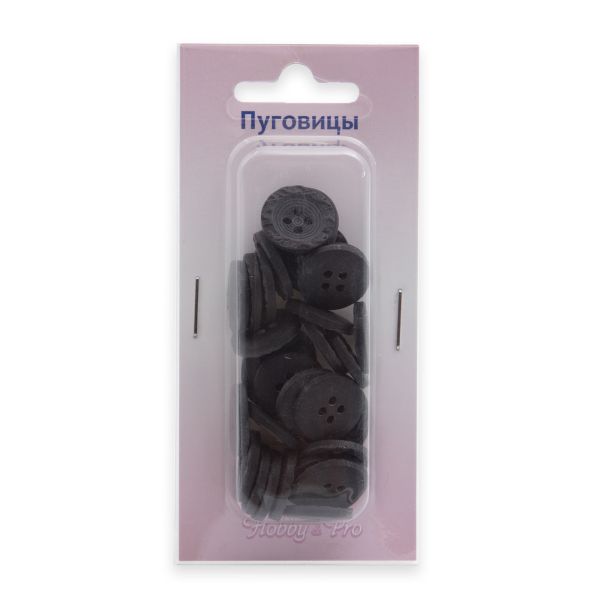 Пуговицы 4 прокола 24L 36шт (C917 коричневый) 0313-4079A