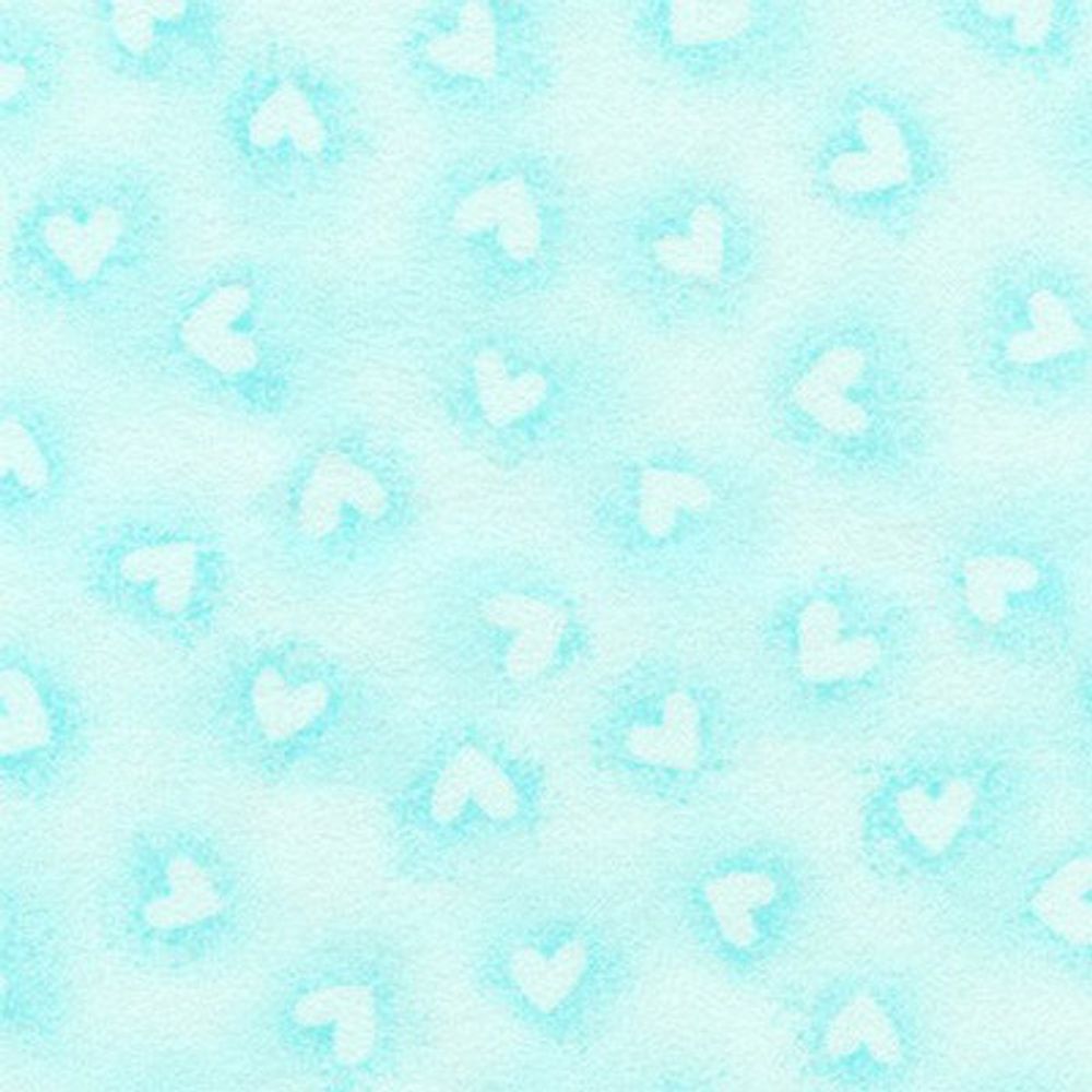 Ткань для пэчворка Peppy Baby Bunting Flannel, отрез 100х110 см, 146 г/м², SRKF-17009-70 AQUA, Robert Kaufman