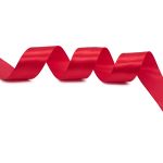 Лента атласная 1-стронняя 38 мм / 22.86 метра, аналог 411013, 027 ярко-красный