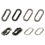 Люверсы металл овальные 24х8 (внутр.), 28х12 (внешн.), металл (≈1000 шт) New Star, чер.никель