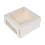 Кондитерская коробка для торта с 2 окнами 22х22х10 см, S-Chief BFC-011