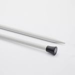 Спицы прямые Knit Pro Basix Aluminum 5 мм / 25 см, алюминий, серебристый, 2 шт, 45206