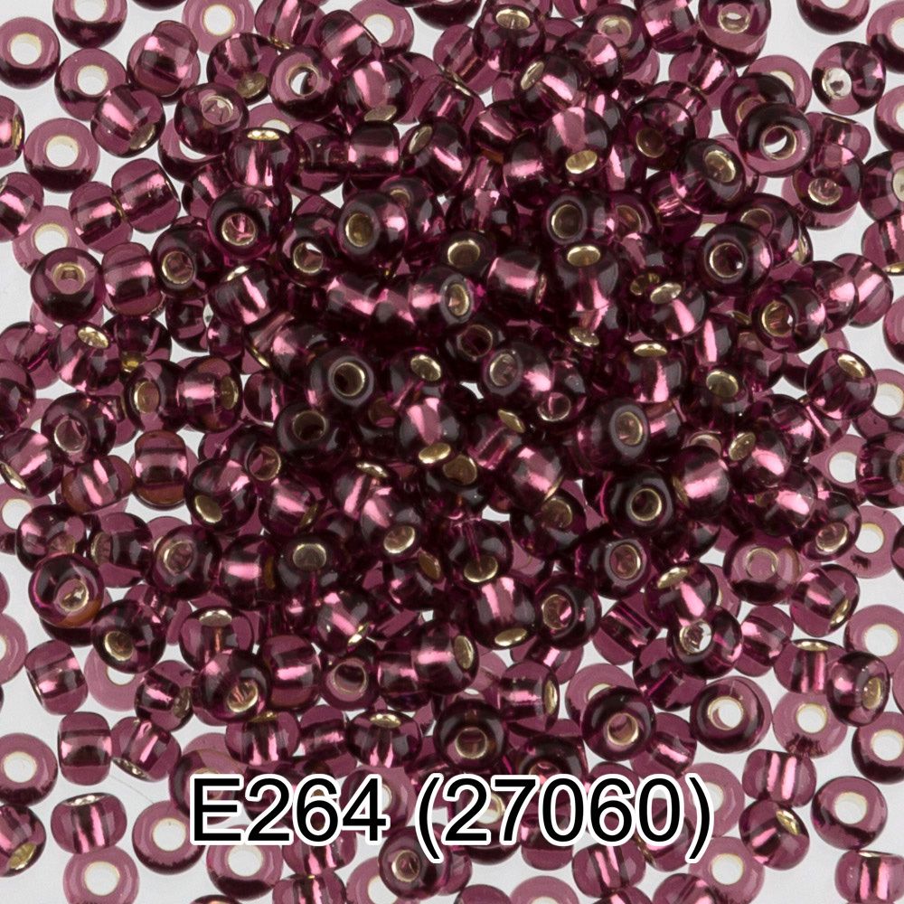 Бисер Gamma 10/0 (2.3 мм), 50 г, E264 сиреневый, 27060, круглый 5