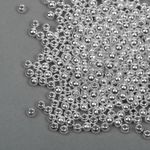 Бусины пластик ⌀4 мм, цв.серебро уп.50 г, Magic4Hobby