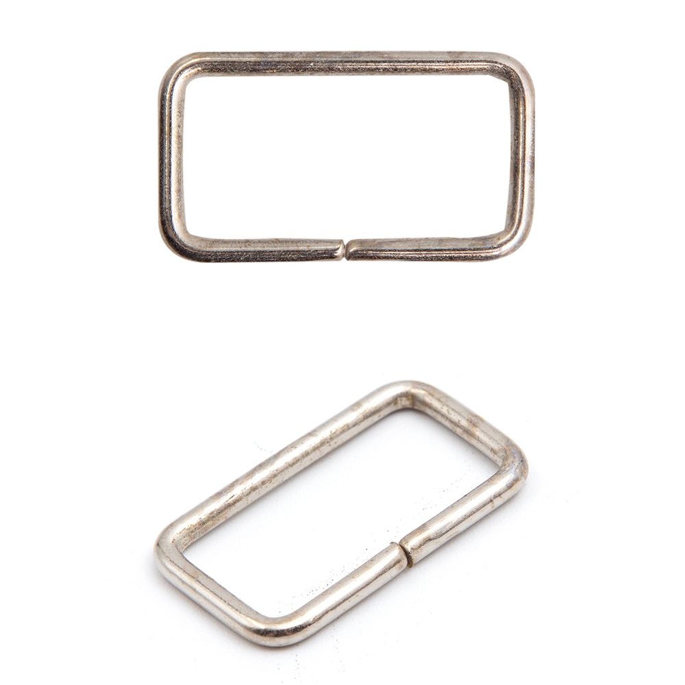 Рамка прямоугольная металл 26 мм (31, 18 мм, d-2,5 мм), никель, 50 шт