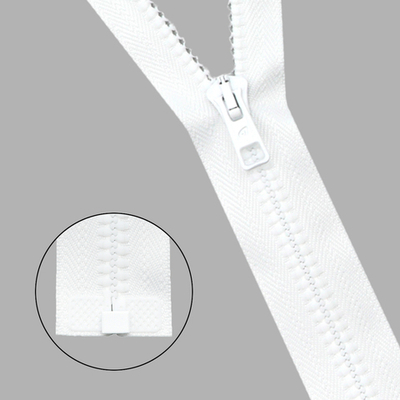 Молния трактор Arta Т6 (6 мм) 1 зам., разъем., 80 см, ОПТ. УП. 25 ШТ., 001 белый