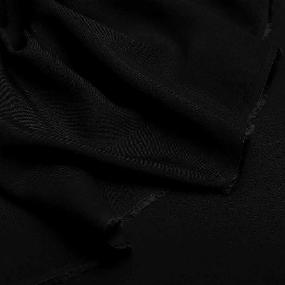 Штапель 110 г/м², 145 см / 2 метра, TBY-Vi-30-12.2, цв.12 черный