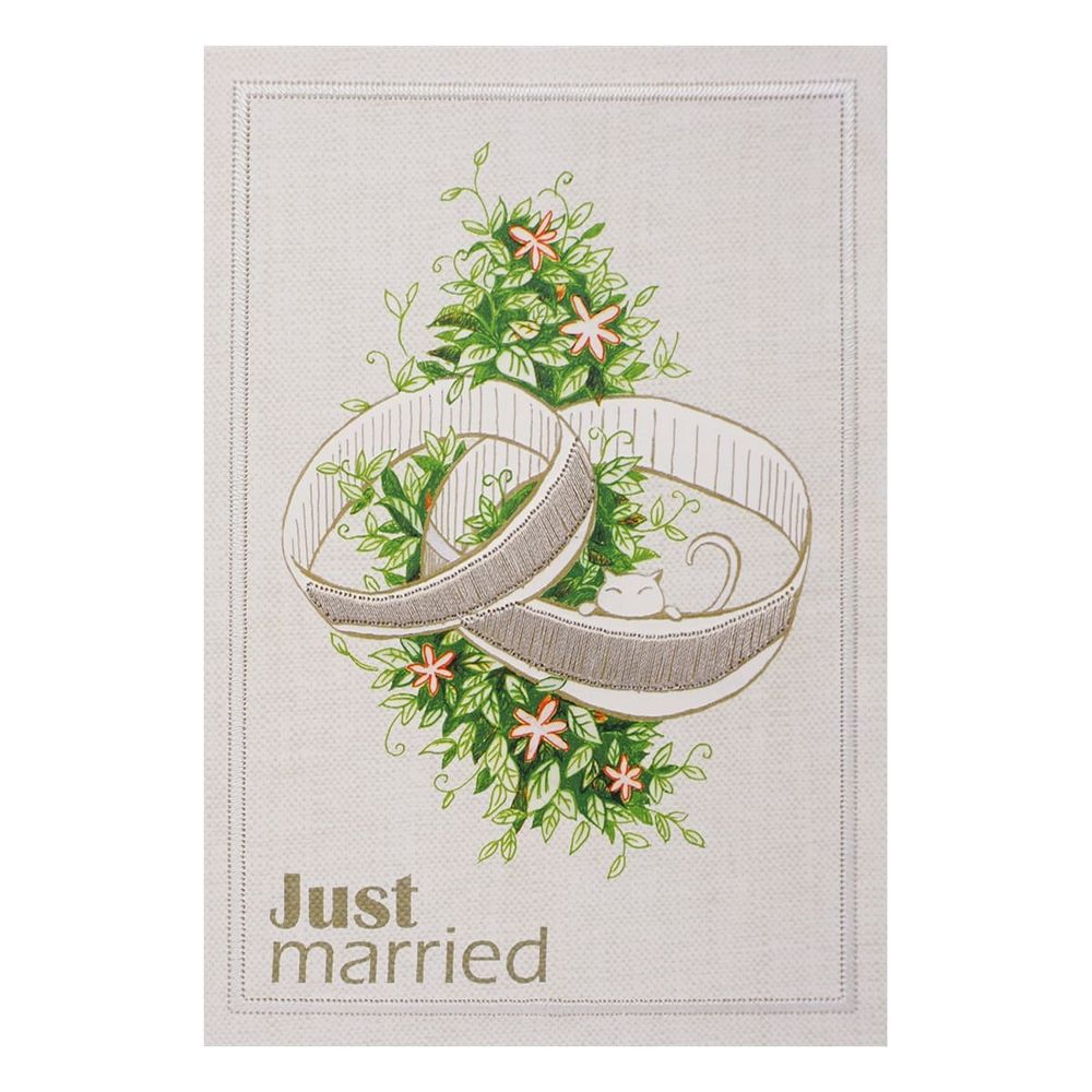 Поздравительная открытка с конвертом На свадьбу на английском языке, 12х17 см, MWA03