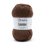 Пряжа Astra Premium (Астра Премиум) Джинс, (Jeans) / уп.4 мот. по 50 г, 135 м, 850 коричневый