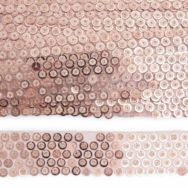 Тесьма с пайетками 3,5см / 13,72м (золото), 3AR072