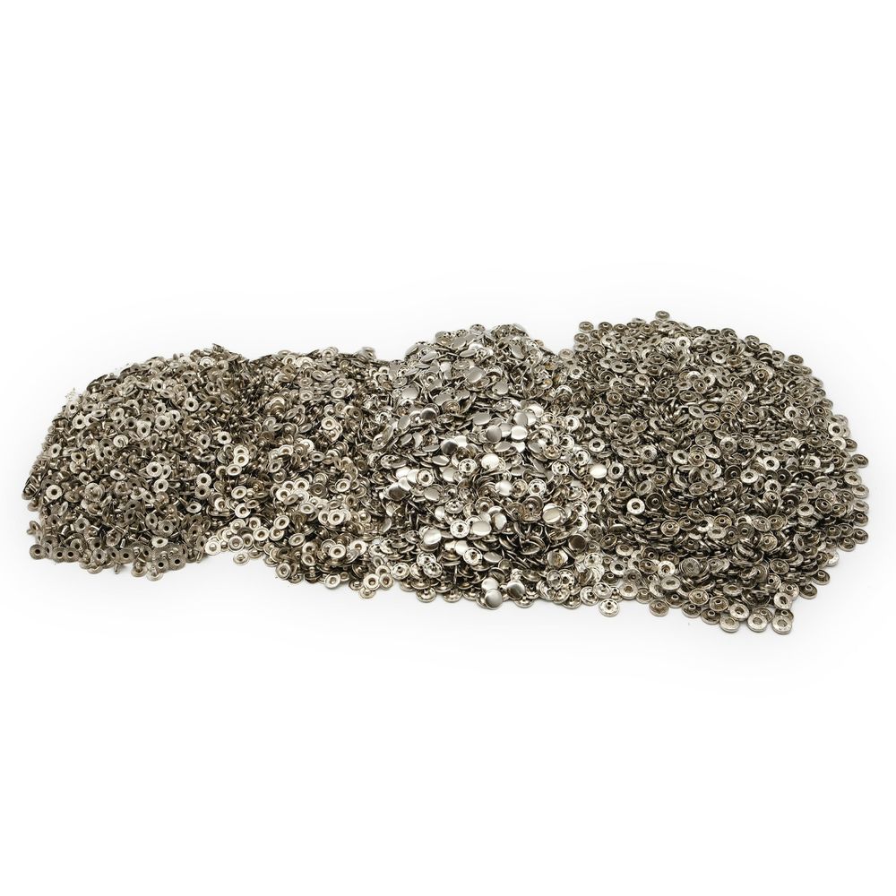 Кнопка Альфа (S-образная) ⌀12.5 мм, ≈1440 шт, №54, СТАЛЬ, никель, NEW STAR