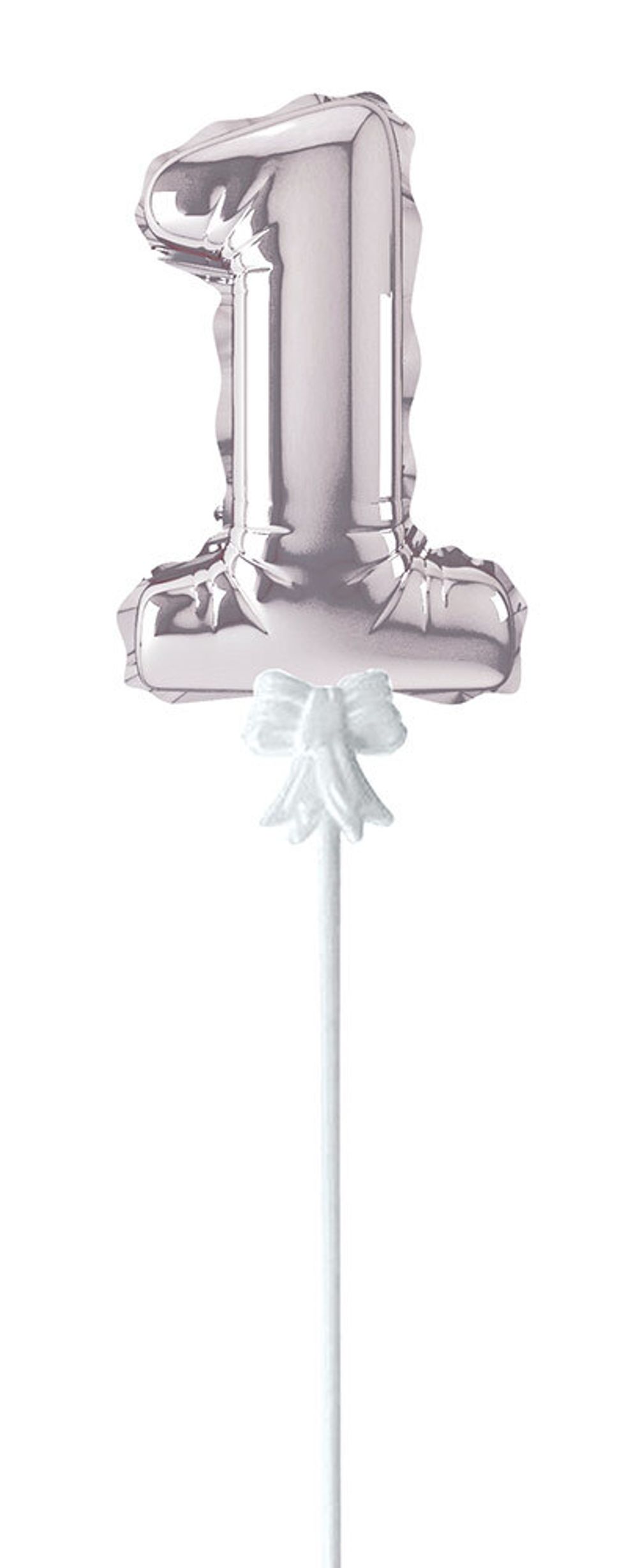 Шар самодув Цифра, 5 шт, (1), серебряная, Boomzee FBZ-04