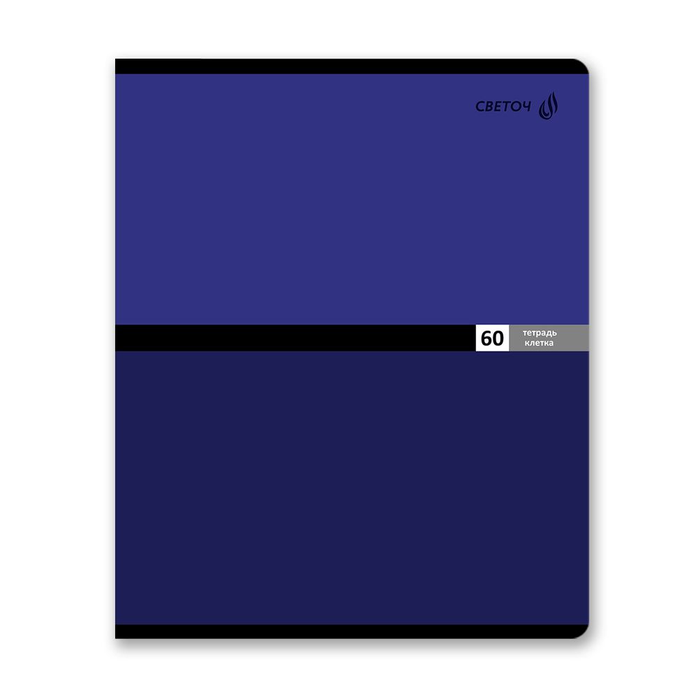Тетрадь ученическая общая A5 60 л. на скобе 65 г/м², белизна 100% 10 шт клетка, 01517 Многоцветие, Светоч Т70