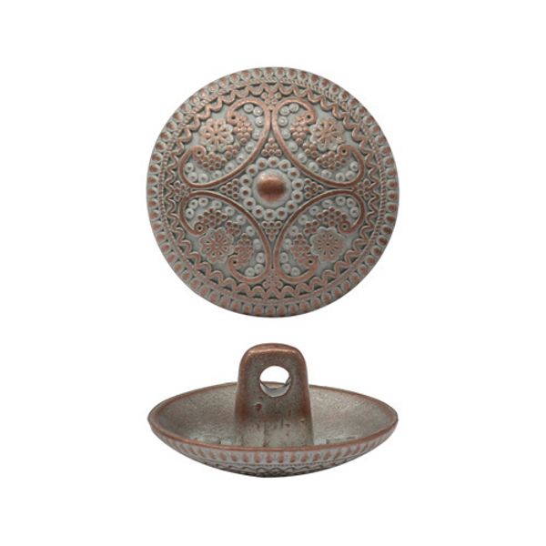 Пуговицы на ножке 19 мм, цв. Белый медь 