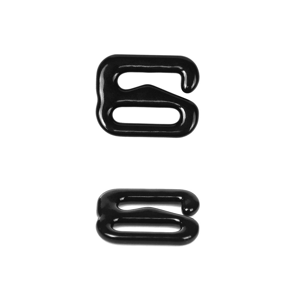 Крючки для бюстгальтера металл 8.0 мм, 02 черный, 20 шт