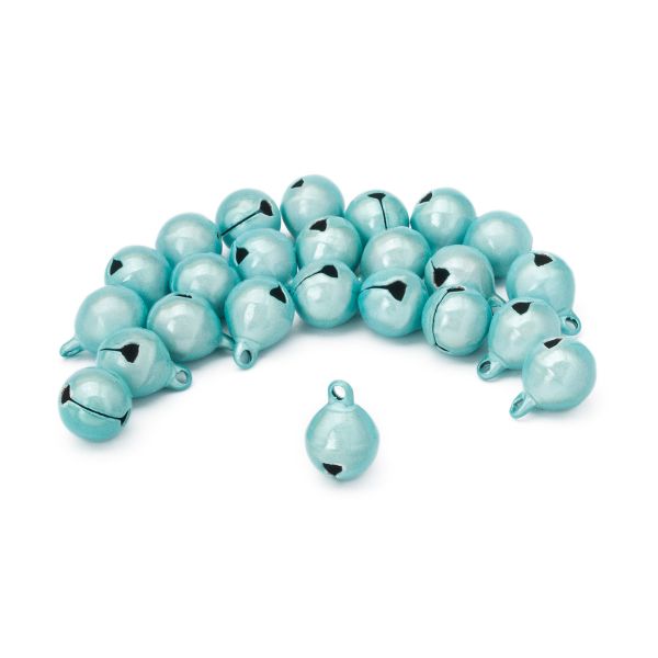 Бубенчики жемчужные 10 мм, 20 шт, Astra&Craft, QYB-008 голубой