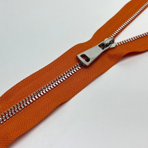 Молния трактор Т5 (5 мм) 1 зам., н/раз., 18 см, никель D807 терракотовый, Mzipp Premium, 6 шт