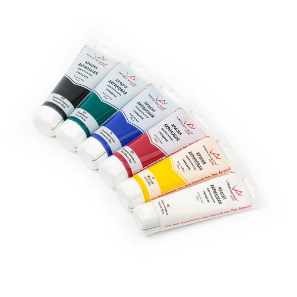 Краска акриловая набор 6 цв.х75 мл, глянцевые, Vista-Artista VAAGS-0675