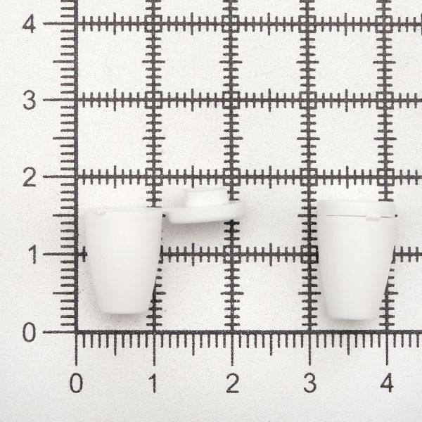Наконечник для шнура пластик колокол ⌀6/9 мм, 14х11 мм, ПП, кипенно-белый, 100 шт