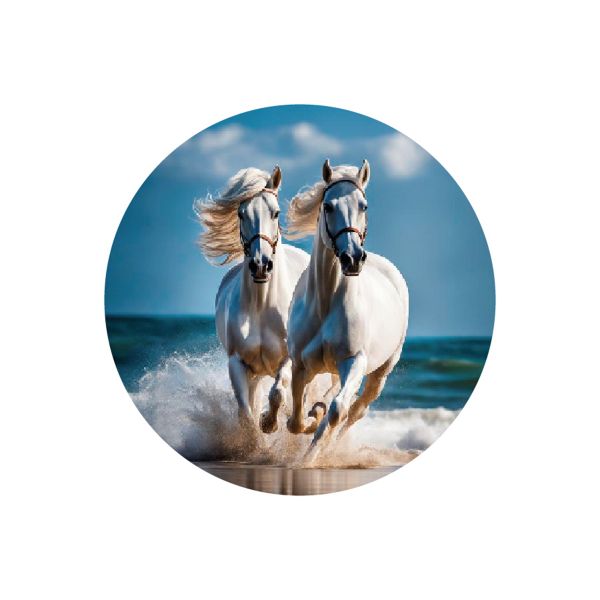 Игольница магнитная Белые лошади 25х3 мм, ИГ-2412, Hobby&Pro