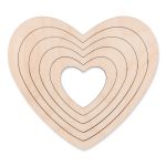 Заготовка из фанеры для эпоксидной смолы, 5 шт, Сердце, ВД-1150 Mr.Carving