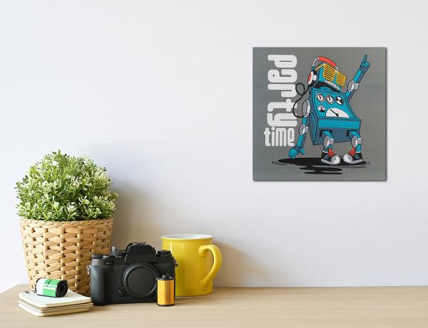 Алмазная (кристальная) мозаика Фрея, постер Танцующий робот, 30х30 см