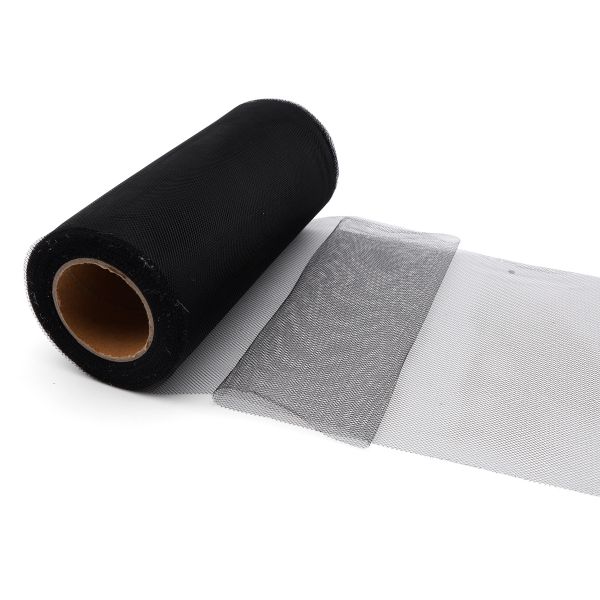 Фатин на шпульке средней жесткости 150мм, 22,86м (9 черный)