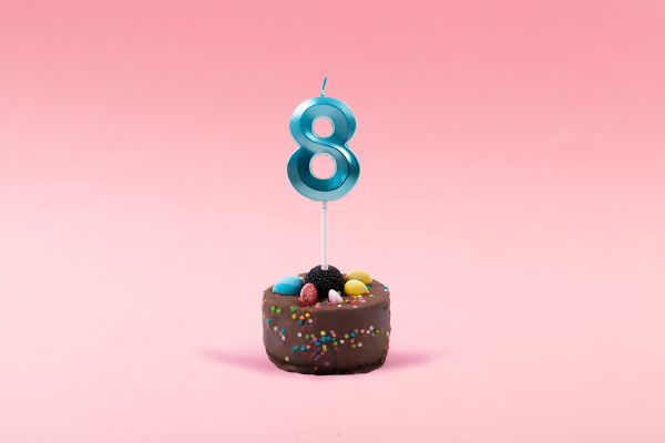 Свеча для торта Цифра 8, 12 шт, Boomzee BCD-12