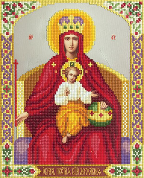 Алмазная (кристальная) мозаика Фрея, Икона Божией Матери Державная, 27х22 см