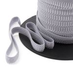 Резинка бельевая (ажурная) 10.0 мм / 50 метров, св.серый, 0310/49