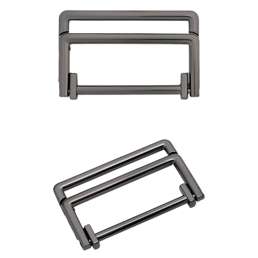 Пряжка прямоугольная 30 мм, металл (Pewter олово (черный никель)), МТ_1872, 6 шт